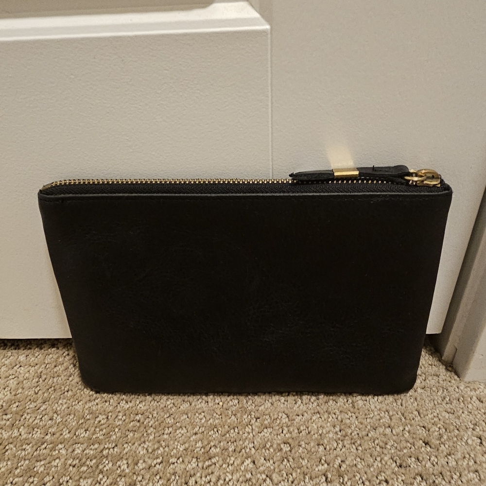 Madewell Black leather Wristlet